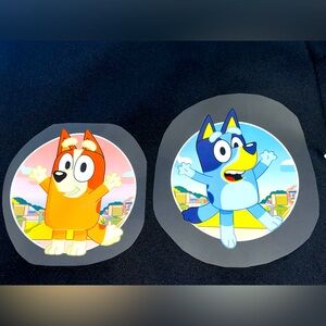 Blurry characters and numbers on transfers — ready to iron on